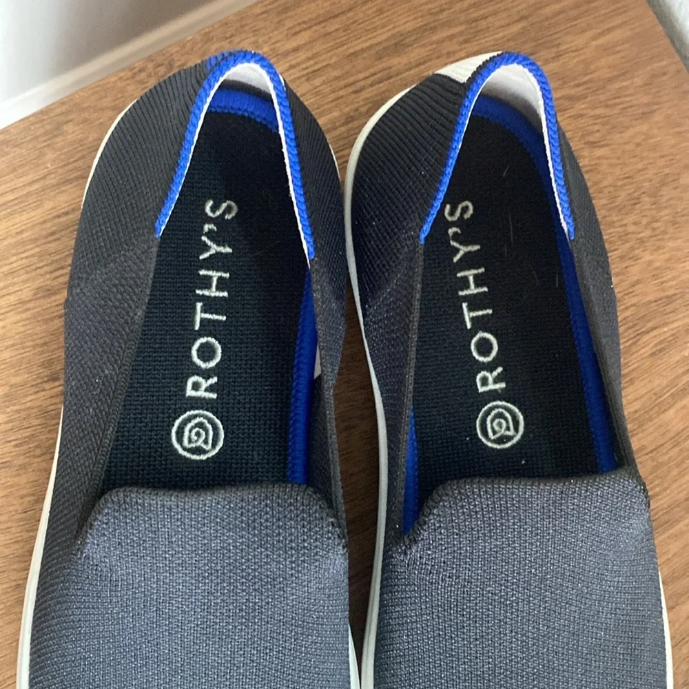 Rothy’s The Sneaker Black Slip On Round Toe Shoe, Women’s 8.5